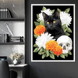 Nocturnal Feline Memento Bouquet - NicheCanvas