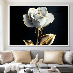 Golden Elegance of Petals - NicheCanvas