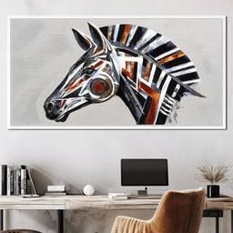 Chrome Horse Elegance - Alicia Smith - NicheCanvas