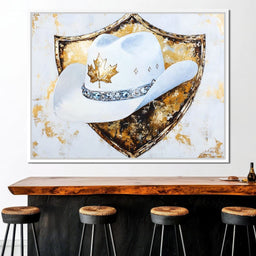 Golden Maple Leaf Western Hat - NicheCanvas