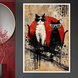 Streetwise Cats With Shades - NicheCanvas