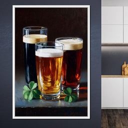 Stout Ale Lager With Shamrocks - NicheCanvas