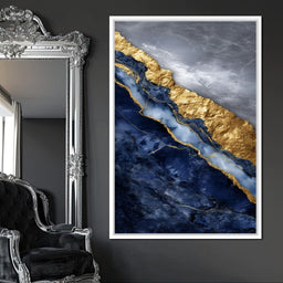 Gilded Midnight Marble Rift - NicheCanvas