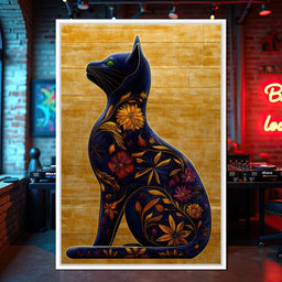 Floral Feline Harmony - NicheCanvas