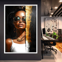 Golden Radiance Encounter - NicheCanvas