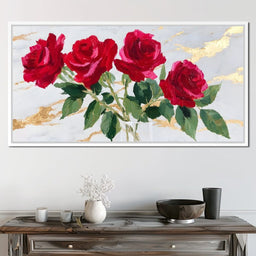 Rose Quartet Gold Marble Glow - NicheCanvas