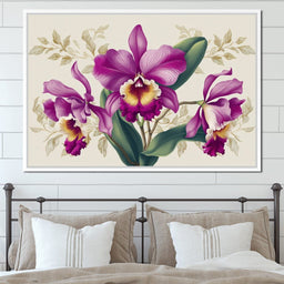 Royal Orchid Botanical Study - NicheCanvas