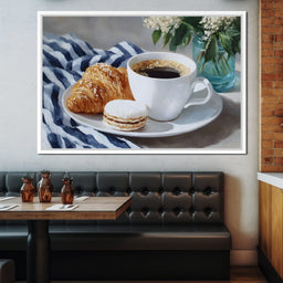 Morning Coffee Pastry Stilllife - NicheCanvas