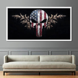 Stars Stripes Resolute Skull - NicheCanvas