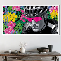 Floral Cyclist Momentum Ride - NicheCanvas