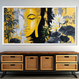 Golden Buddha Lotus Harmony - NicheCanvas