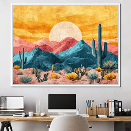 Desert Sunrise Majesty Landscape - NicheCanvas