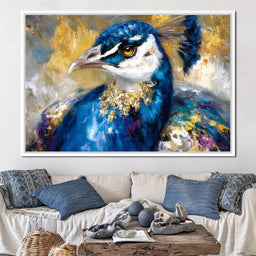 Regal Peacock Gold Radiance - NicheCanvas