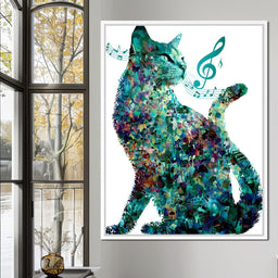 Melody Paws Neon Cat Muse - NicheCanvas