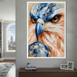 Golden Gilded Raptor Focus - NicheCanvas