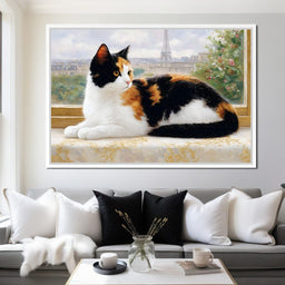 Parisian Feline Afternoon - NicheCanvas
