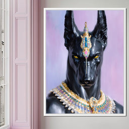 Golden Jackal Pharaoh Guardian - NicheCanvas