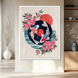 Koi Lotus Vinyl Sundreams - NicheCanvas
