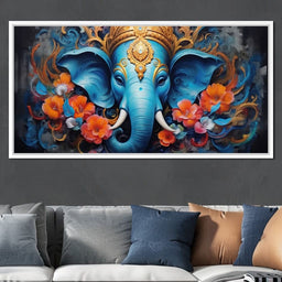 Elephant's Floral Harmony - NicheCanvas