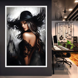 Noir Elegance Shadowscape - NicheCanvas