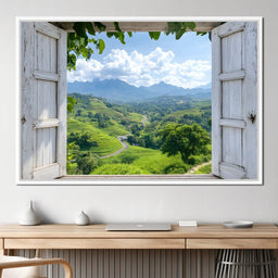 Window To Verdant Valley Dream - NicheCanvas