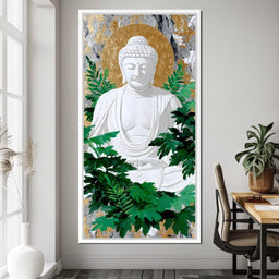 Golden Halo Buddha Garden - NicheCanvas