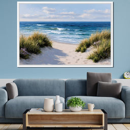 Waves Beyond the Dune Pathway - NicheCanvas