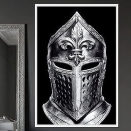 Silver Knight Fleur Helm Majesty - NicheCanvas