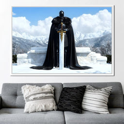 Icebound Peaks Excalibur Warrior - NicheCanvas