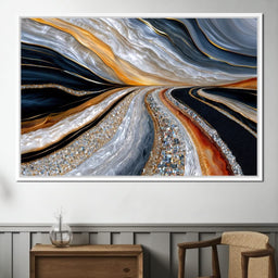 Agate Currents With Diamond Seams - TooplesArt - NicheCanvas