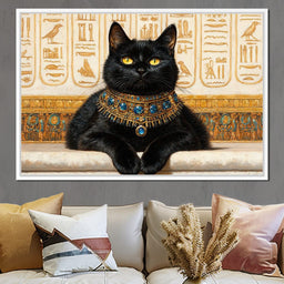 Egyptian Feline Elegance - NicheCanvas