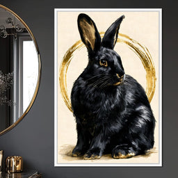 Gilded Hare Watching The Horizon - NicheCanvas