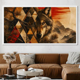 Solitary Predator Rising Sun - NicheCanvas