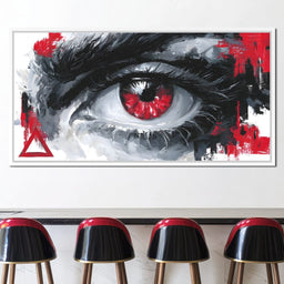 Fiery Iris Abstract Eye Storm - NicheCanvas