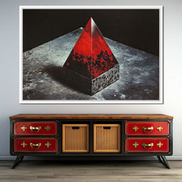 Ephemeral Crimson Obelisk - NicheCanvas