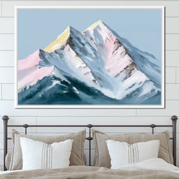 Pastel Alpine Summit Glow - NicheCanvas