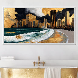 Gilded Towers Beyond The Tides - NicheCanvas