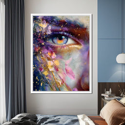 Cosmic Eye Gold Splatter - NicheCanvas
