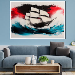 Ship of the Tempest Waves - NicheCanvas
