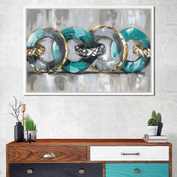 Aqua Rings of Serenity - NicheCanvas