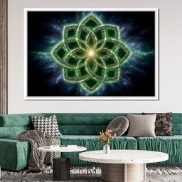 Celestial Emerald Knot Bloom - NicheCanvas
