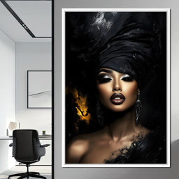 Golden Elegance Portrait - NicheCanvas