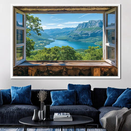 Window to Serene Vistas - NicheCanvas