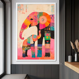 Elephant Patchwork Dreams - NicheCanvas