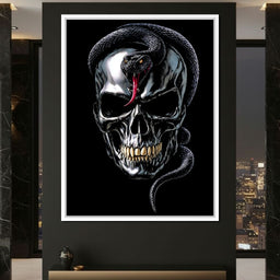Serpent Crowned Skull Night - NicheCanvas