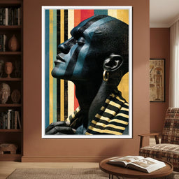 Pan Africa Colours Silhouette - NicheCanvas