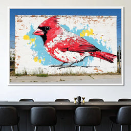 Street Art - Cardinal Mural - NicheCanvas