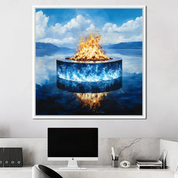 Blue Horizon Flame Enchantment - NicheCanvas