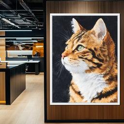 Golden Tabby Cat Portrait - NicheCanvas
