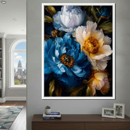Midnight Peony Garden Radiance - NicheCanvas